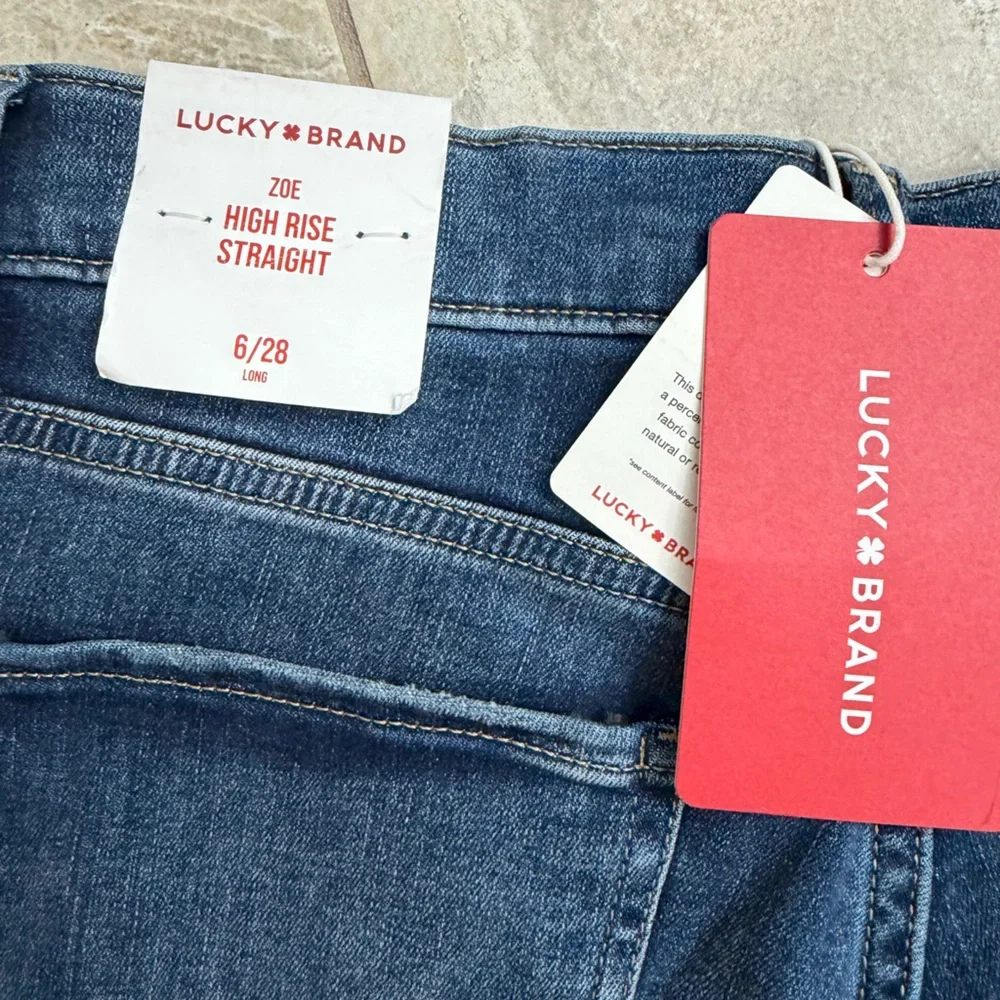 Lucky Brand Zoe Dark Blue Straight Leg Jeans - Picture 5 of 8